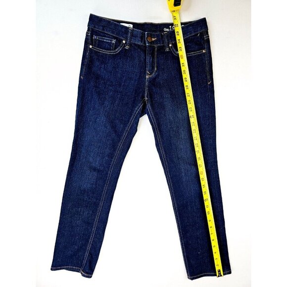 Gap 1969 28X28 Womens Real Straight Dark Wash Blue Denim 5 Pocket Jeans Size 28S - Picture 12 of 12